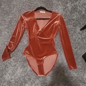 Madewell velvet wrap bodysuit